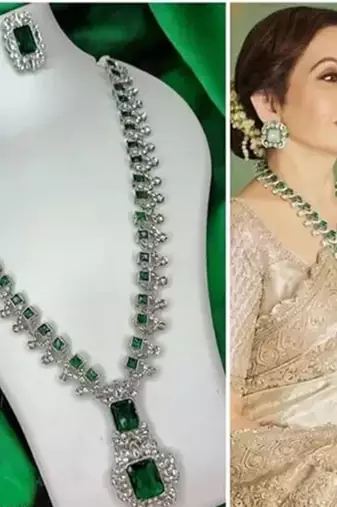 Indian bollywood gold plated kundan choker bridal necklace earrings jewelry set