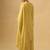 Sunlit mustard viscose rayon kurta set with sheer organza dupatta
