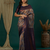 grey neavy blue  soft art silk blend banarasi jacuard work designer party wear saree with unstitched blouse piece