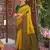 yellow green  soft art silk blend banarasi jacuard work designer party wear saree with unstitched blouse piece