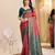 gajri rama  soft art silk blend banarasi jacuard work designer party wear saree with unstitched blouse piece