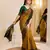 musturd green  soft art silk blend banarasi jacuard work designer party wear saree with unstitched blouse piece