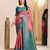 gajri rama  soft art silk blend banarasi jacuard work designer party wear saree with unstitched blouse piece