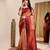 peach maroon  soft art silk blend banarasi jacuard work designer party wear saree with unstitched blouse piece