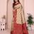cream maroon   soft art silk blend banarasi jacuard work designer party wear saree with unstitched blouse piece
