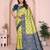 lemon morpich  soft art silk blend banarasi jacuard work designer party wear saree with unstitched blouse piece