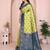 lemon morpich  soft art silk blend banarasi jacuard work designer party wear saree with unstitched blouse piece
