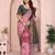 light pink green  soft art silk blend banarasi jacuard work designer party wear saree with unstitched blouse piece