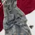 Light Grey Color Moss Chiffon Embroidered Diamond Work Saree