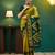 lemon green  soft art silk blend banarasi jacuard work designer party wear saree with unstitched blouse piece