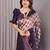 grey neavy blue  soft art silk blend banarasi jacuard work designer party wear saree with unstitched blouse piece
