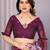 lavender wine  soft art silk blend banarasi jacuard work designer party wear saree with unstitched blouse piece