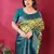 lemon rama  soft art silk blend banarasi jacuard work designer party wear saree with unstitched blouse piece