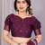 lavender wine  soft art silk blend banarasi jacuard work designer party wear saree with unstitched blouse piece