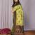 lemon green  soft art silk blend banarasi jacuard work designer party wear saree with unstitched blouse piece