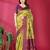 lemon wine  soft art silk blend banarasi jacuard work designer party wear saree with unstitched blouse piece