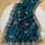 Teal Color Designer Flowy Silk Saree