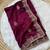 Wine Color Designer Flowy Silk Saree