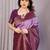 lavender wine  soft art silk blend banarasi jacuard work designer party wear saree with unstitched blouse piece