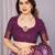lavender wine  soft art silk blend banarasi jacuard work designer party wear saree with unstitched blouse piece