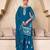 Teal Elegance Embroidered Sharara Set