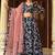 Incredible Black Floral Printed Silk Lehenga Choli With Dupatta