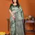 pista green  soft art silk blend banarasi jacuard work designer party wear saree with unstitched blouse piece