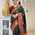 green maroon  soft art silk blend banarasi jacuard work designer party wear saree with unstitched blouse piece