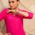 Pink embellished straight kurta with pants  set of 2