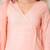 Peach solid cotton wrap style kurta with pants & dupatta  set of 3