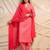 Pink printed kurta with pants & dupatta  set of 3