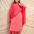 Pink printed kurta with pants & dupatta  set of 3