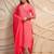Pink printed kurta with pants & dupatta  set of 3