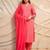 Pink printed kurta with pants & dupatta  set of 3