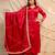 Red satin kurta with pants & dupatta  set of 3