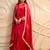Red satin kurta with pants & dupatta  set of 3