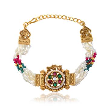 Pearl bead multi strand bracelet for women 1