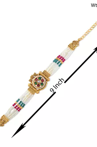 Pearl bead multi strand bracelet for women