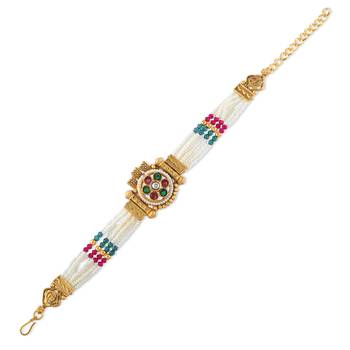 Pearl bead multi strand bracelet for women 3