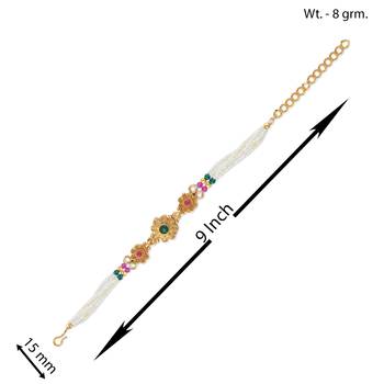 Pearl bead multi strand bracelet for women 2