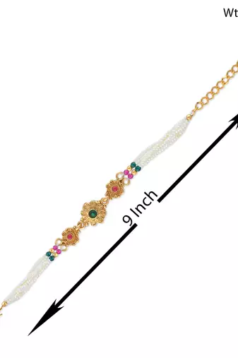 Pearl bead multi strand bracelet for women