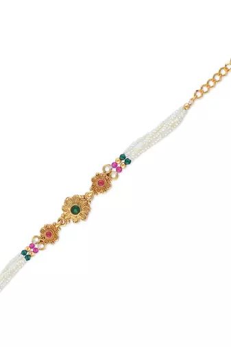 Pearl bead multi strand bracelet for women