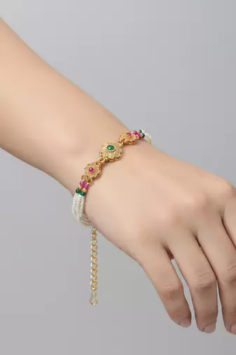 Pearl bead multi strand bracelet for women