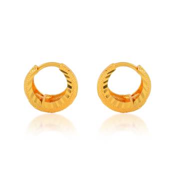 Brass micron gold handmade hoop earring for women 1