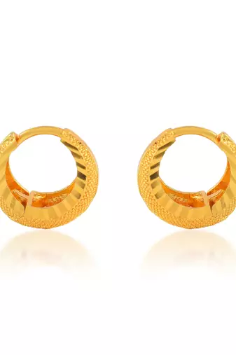 Brass micron gold handmade hoop earring for women