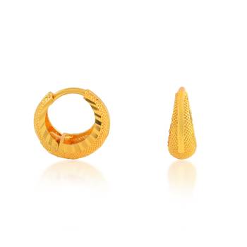 Brass micron gold handmade hoop earring for women 2