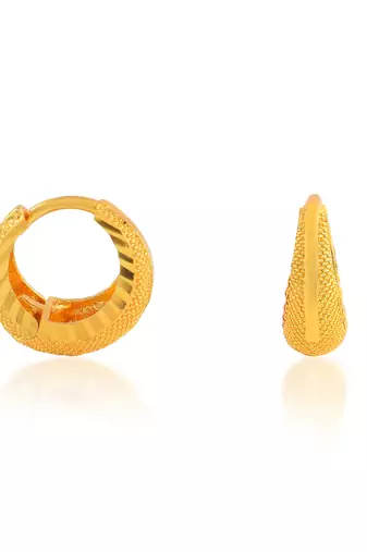 Brass micron gold handmade hoop earring for women