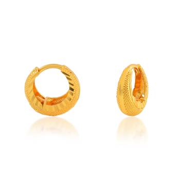 Brass micron gold handmade hoop earring for women 3