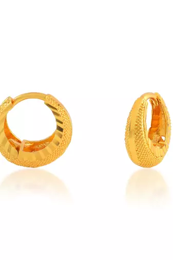 Brass micron gold handmade hoop earring for women