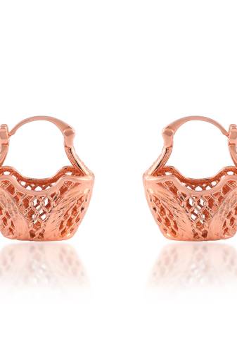 Copper basket daliya shape earring